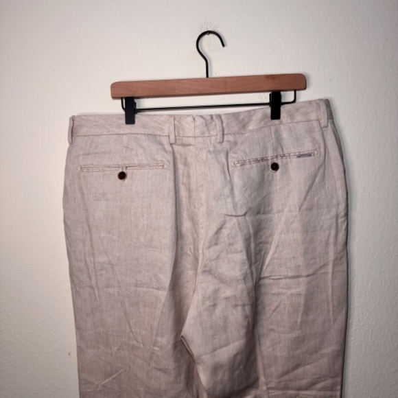 Bonobos Jetsetter Linen Cotton Suit Pants Slim Fit Men's 38 x 30 Light Tan - Picture 5 of 6